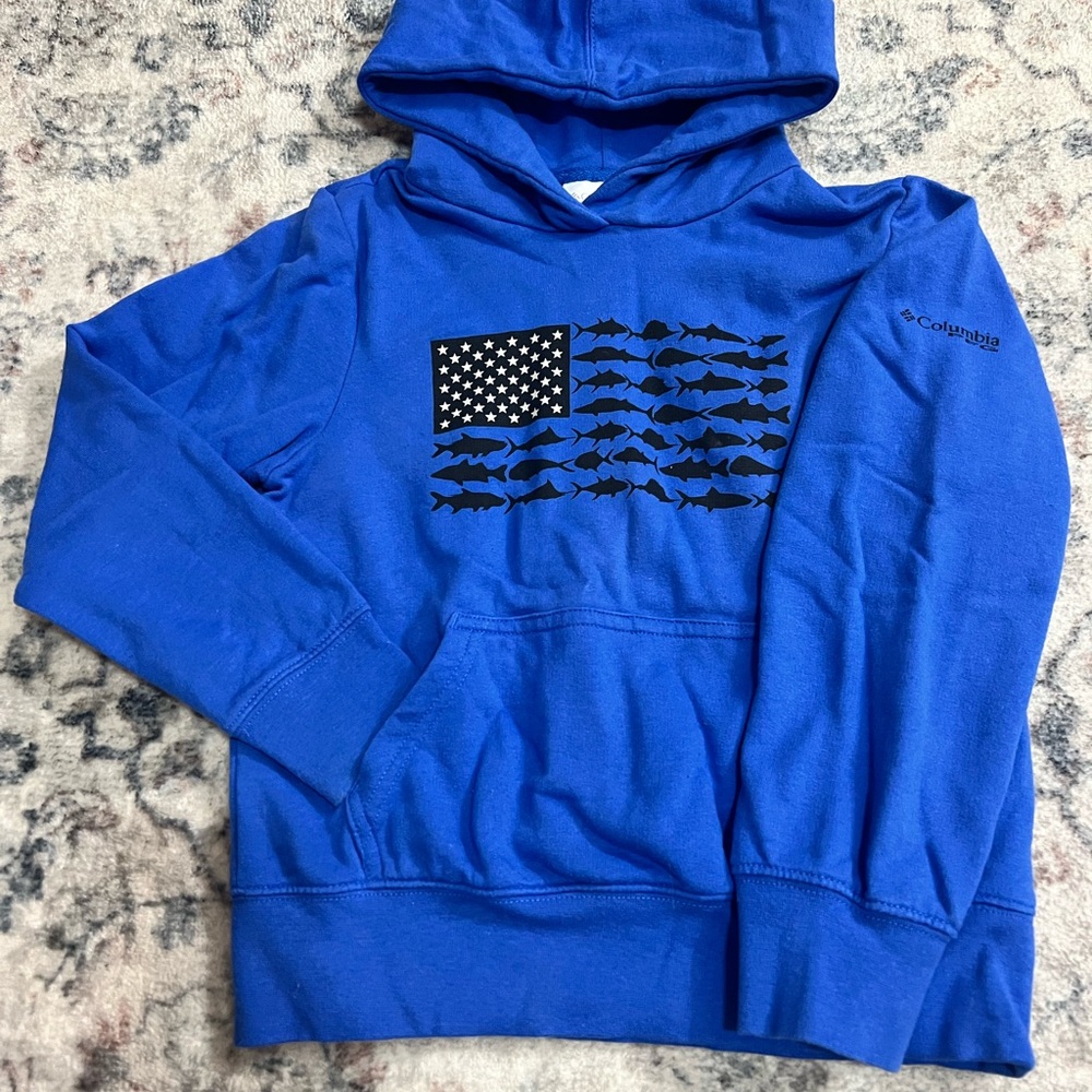Columbia Kids Royal Blue Fish Flag Hoodie
